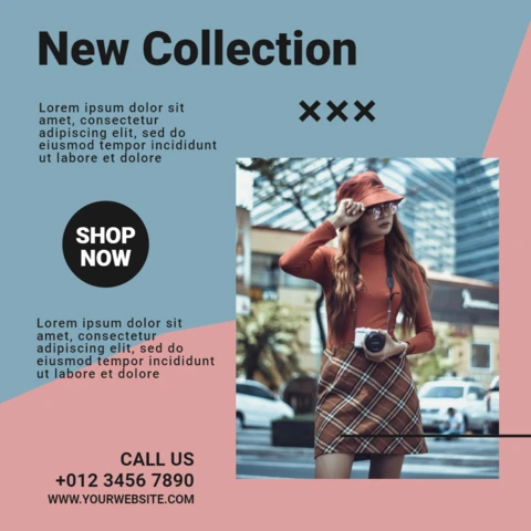 New Collection Fashion Instagram Post Design Template