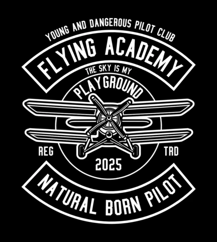 Modèle de t-shirt de l'académie de vol