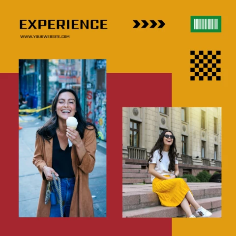 Modern Fashion Collage Social Media Post Design Template