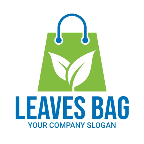 Blätter tasche logo entwurfsvorlage