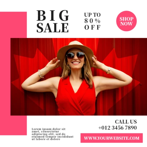 Big Sale Offer Fashion Instagram Post Design Template
