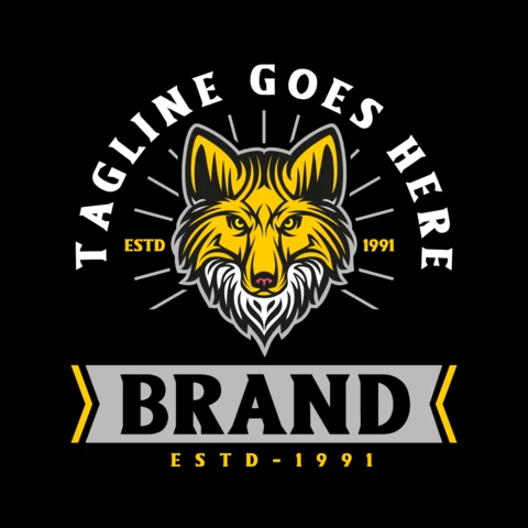 Fox Head Logo Design Template