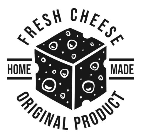 Modèle de logo original pour le fromage frais