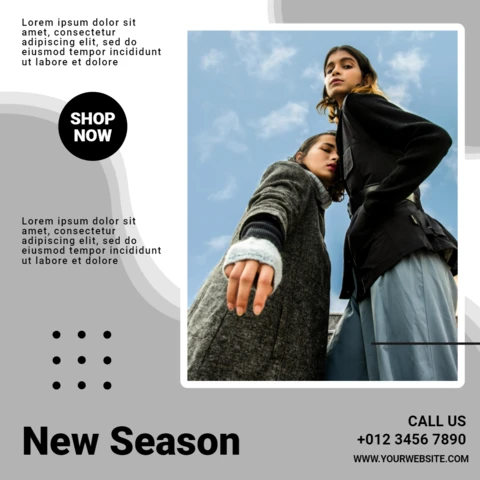 New Season Fashion Instagram Post Design Template