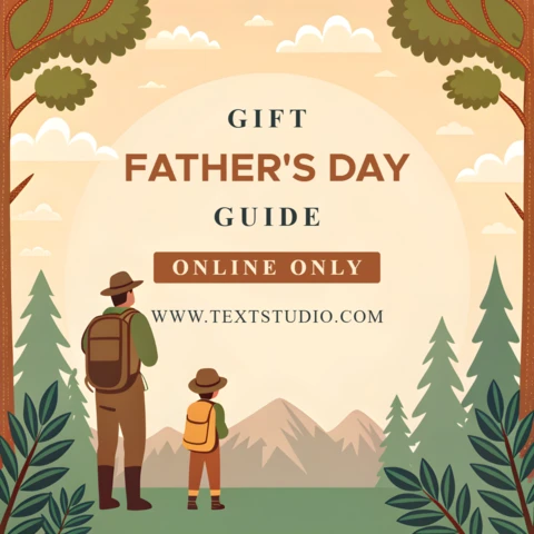 Editable Father's Day Gift Guide Template in Vintage Nature Design