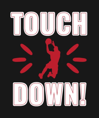 Touch Down Celebratory Sports Basketball Merchandising Design Template