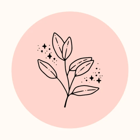 Rosa Blumenstrich-Kunst-Designvorlage für Instagram-Story-Highlight-Cover