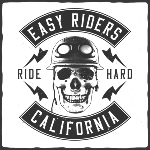 Biker Skull T-Shirt Design Template