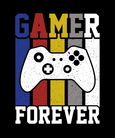Gamer Forever T-shirt Design Template