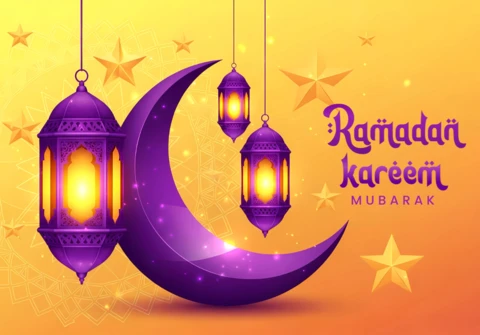 Szablon projektu lampionu ramadanowego na świąteczne kartki okolicznościowe