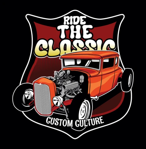 Retro Classic Car T-shirt Design Template