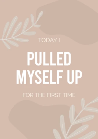 Baby Pulled Up Milestone Instagram Post Design Template