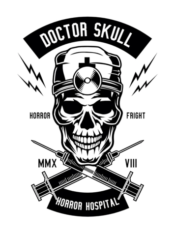 Doctor Skull T-shirt Design Template