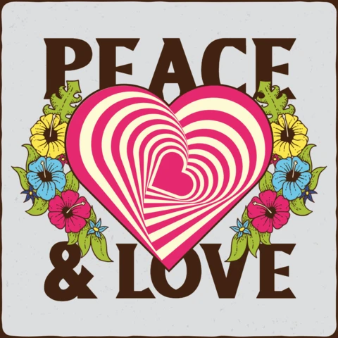 Peace love hurt plantilla de diseño de camiseta