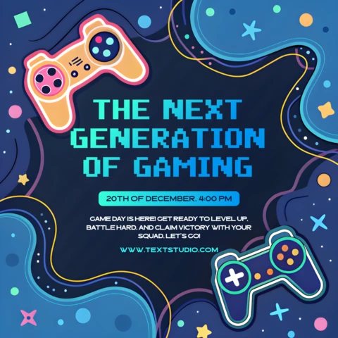 Modèle de jeu coloré avec un design de style arcade rétro