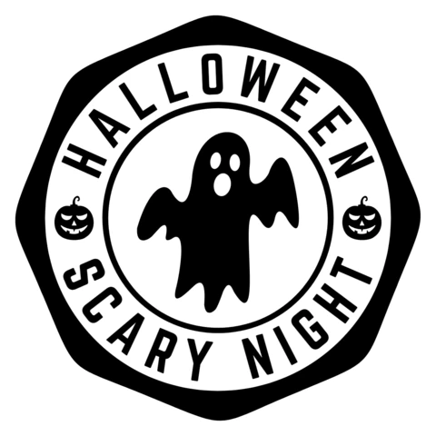 Halloween Scary Night Logo Design Template
