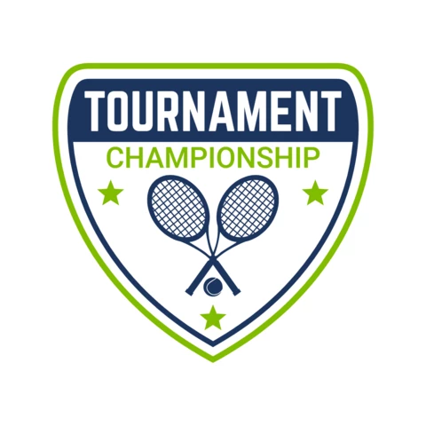 Tennis Tournament Championship Sports Logo Design Template