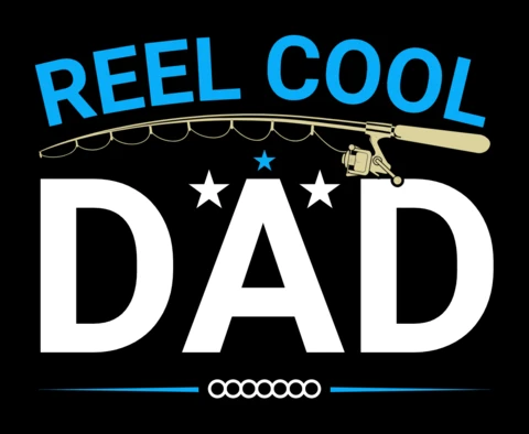 Modèle de t-shirt père pêcheur cool Reel