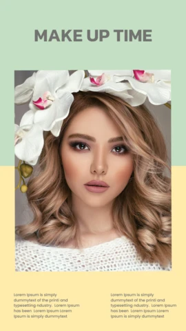 Delikatny zielony i żółty minimalistyczny reklamowy szablon relacji na Instagramie