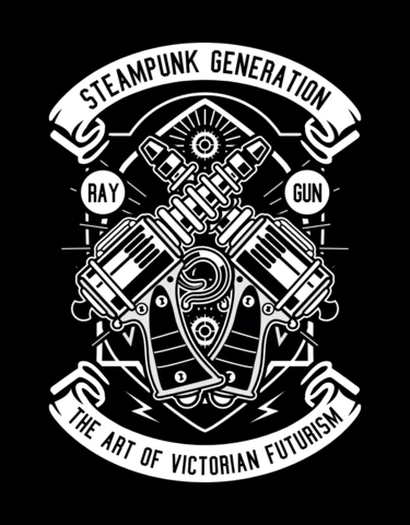Steampunk Generation T-shirt Design Template