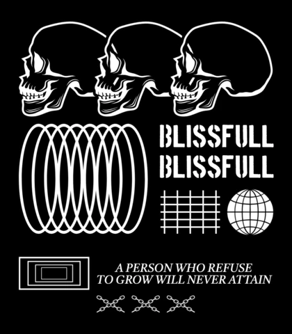 Modèle de design graphique de crâne pour vêtements avec citation inspirante