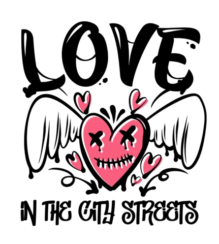 Street Art Love Design Template for T-Shirt Printing