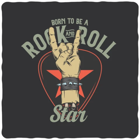 Born To Be A Rock and Roll Star T-shirt Design Template