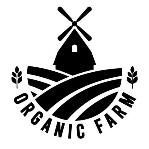 Modelo de design de logotipo de fazenda orgânica