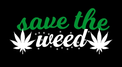 Save The Weed T-shirt Design Template