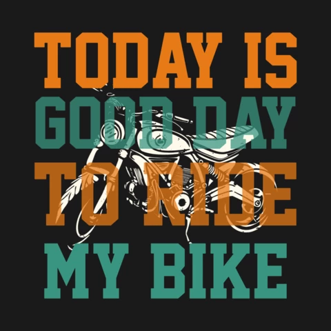 Ride My Bike Vintage T-shirt Design Template