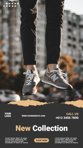 New Collection Sneakers Instagram Story Social Media Post Template