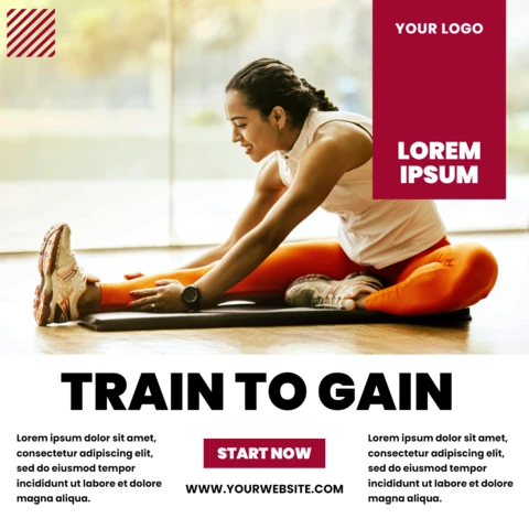 Train om een sjabloon voor het ontwerpen van socialemediaposts te krijgen