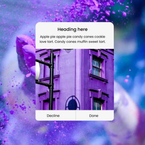 Púrpura vibrante estética urbana instagram post plantilla de diseño