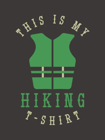 This Is My Hiking T-shirt Template Design