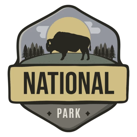 National Park Badge Template Design