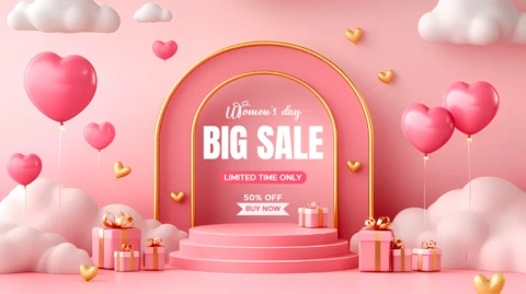 Women's Day Big Sale Design Template - Limited Time Offer