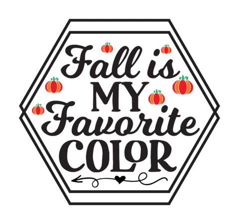 El otoño es mi color favorito plantilla de diseño de camisetas