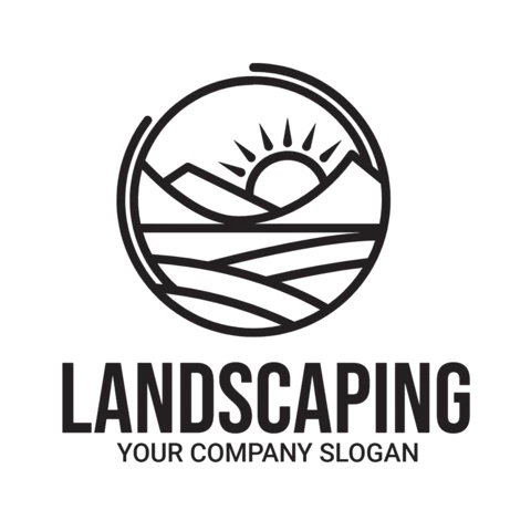 Landschaft hügel berg logo entwurfsvorlage