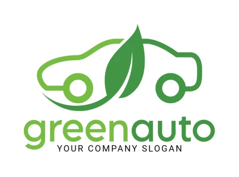 Modello di progettazione del logo automatico verde