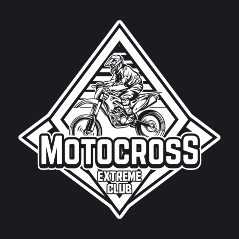 Plantilla de diseño de logotipo de club extremo de motocross