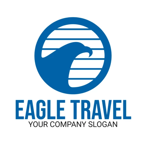 Modello di logo per agenzia di viaggi e tour Eagle bird