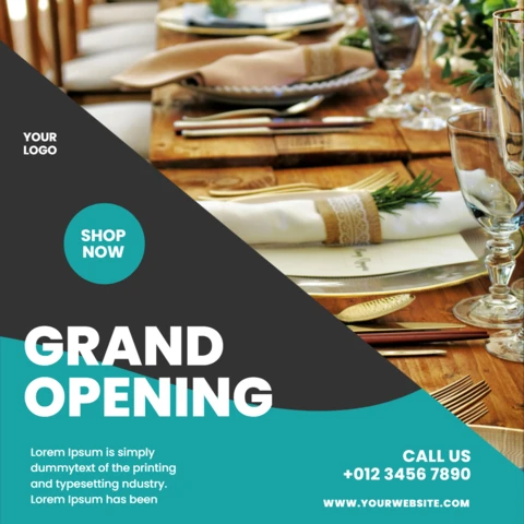 Striking Visual Restaurant Ad Instagram Post Design Template