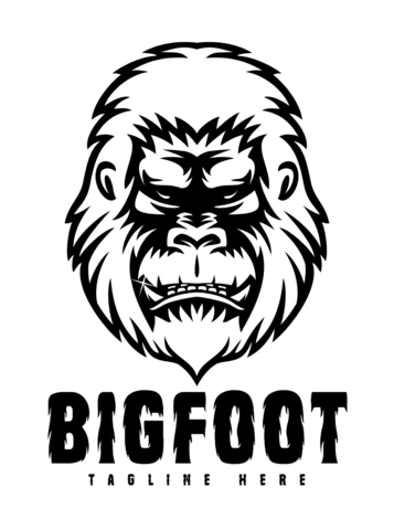 Bigfoot Head Logo Design Template