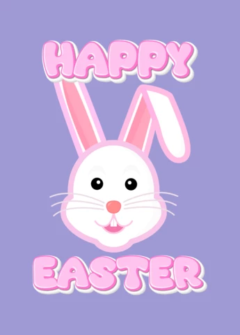 Plantilla de tarjeta del conejito de Pascua
