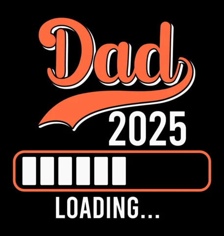Retro Loading Dad 2025 Design Template for Custom Apparel