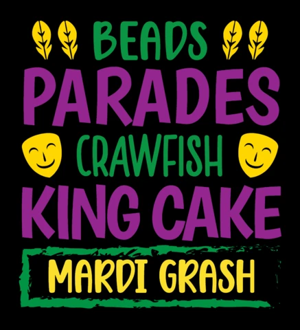 Mardi gras : modèle de design festif avec typographie colorée