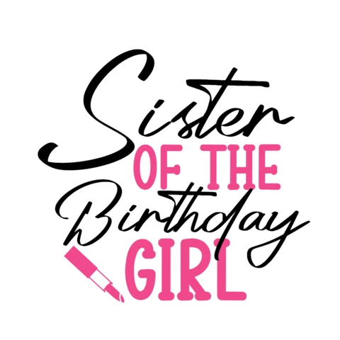 Plantilla de diseño de camiseta de maquillaje para la hermana de la cumpleañera