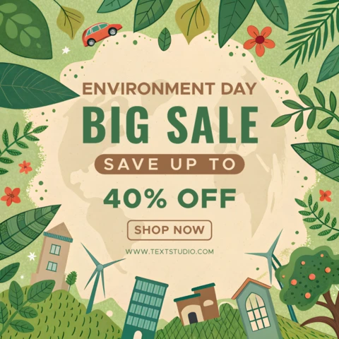 Eco-Friendly Sale Design Template for Environment Day Promotions