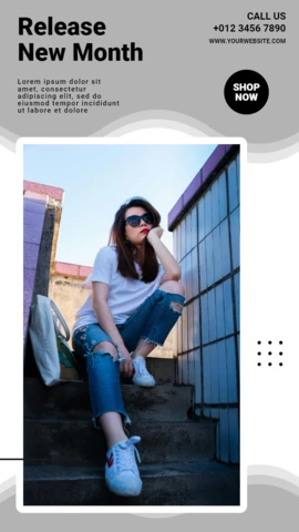 Modelo de design de postagem de história do Instagram de moda e estilo