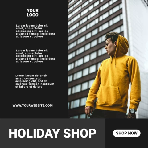 Holyday Shop Fashion Social Media Post Design Template